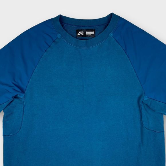 Nike SB Womens S Blue Long Sleeve Pullover Crewneck Sweatshirt With Thumb Holes - Picture 3 of 12